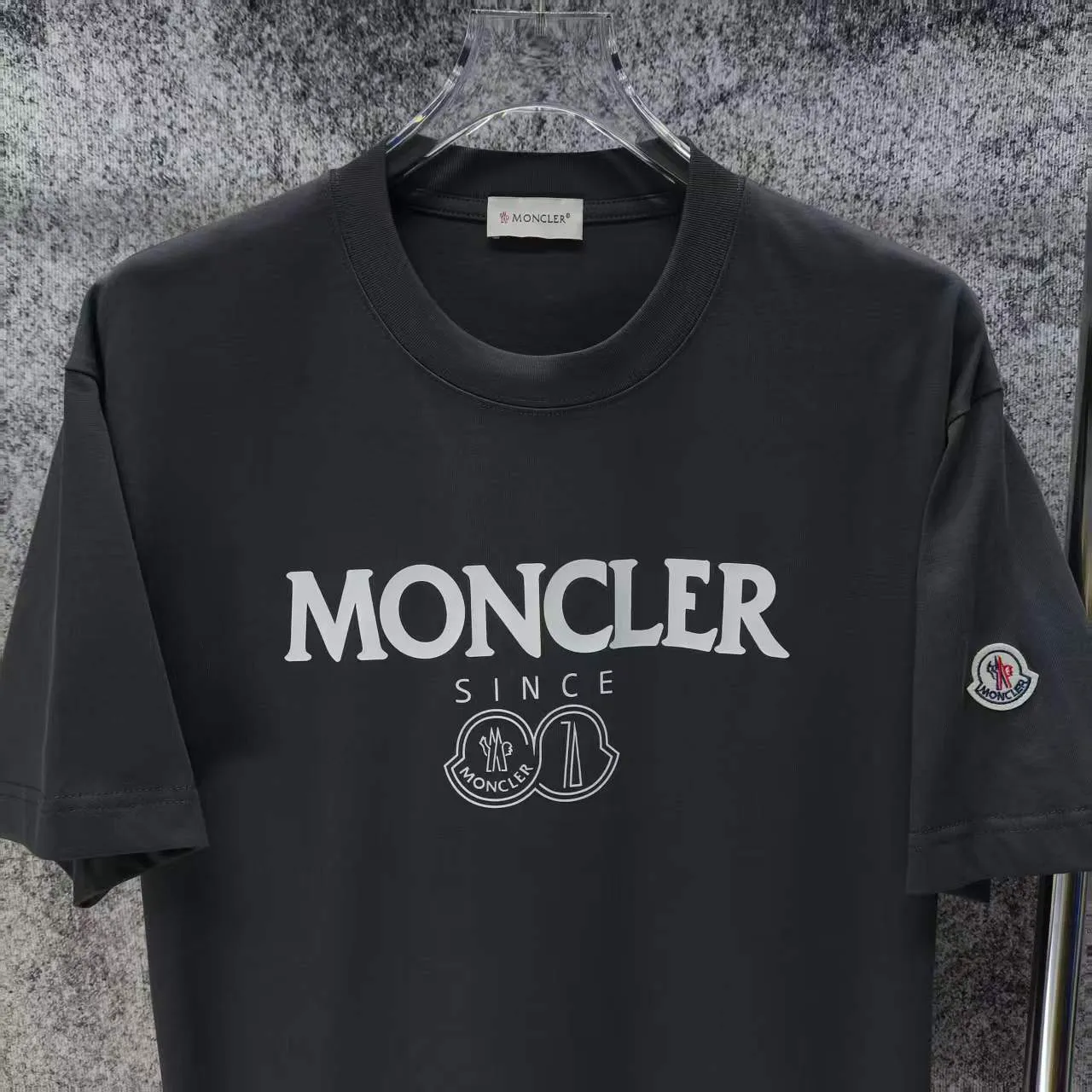 MONCLE* 2026 New Arrival logo t Same Style Size S M L XL XXL Black White Gray